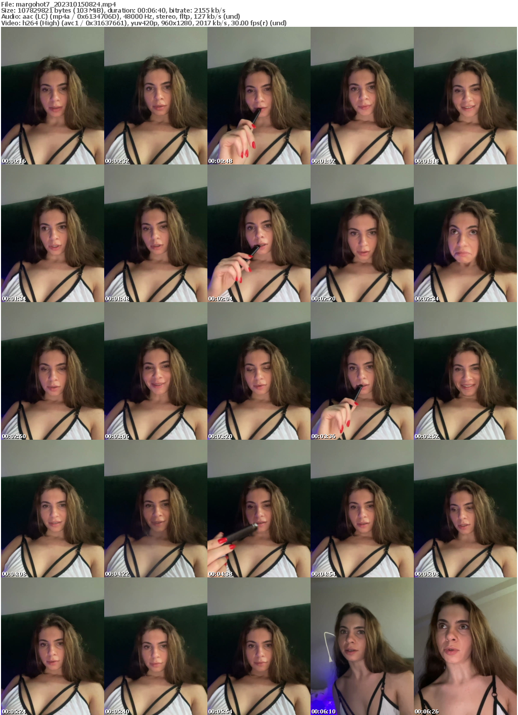 Preview thumb from margohot7 on 2023-10-15 @ bongacams