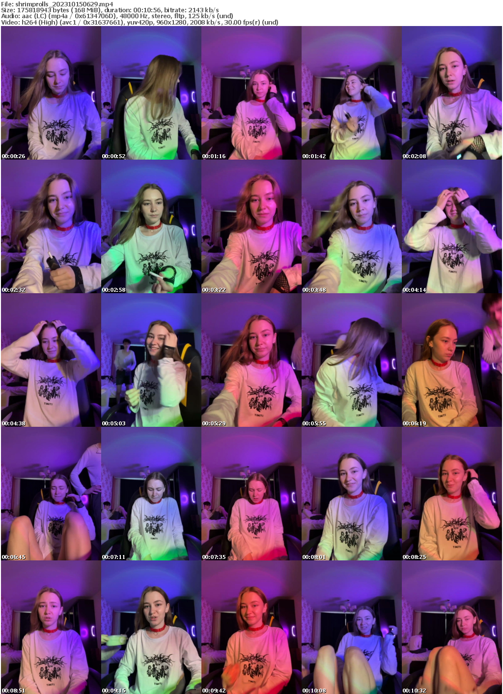 Preview thumb from shrimprolls on 2023-10-15 @ bongacams