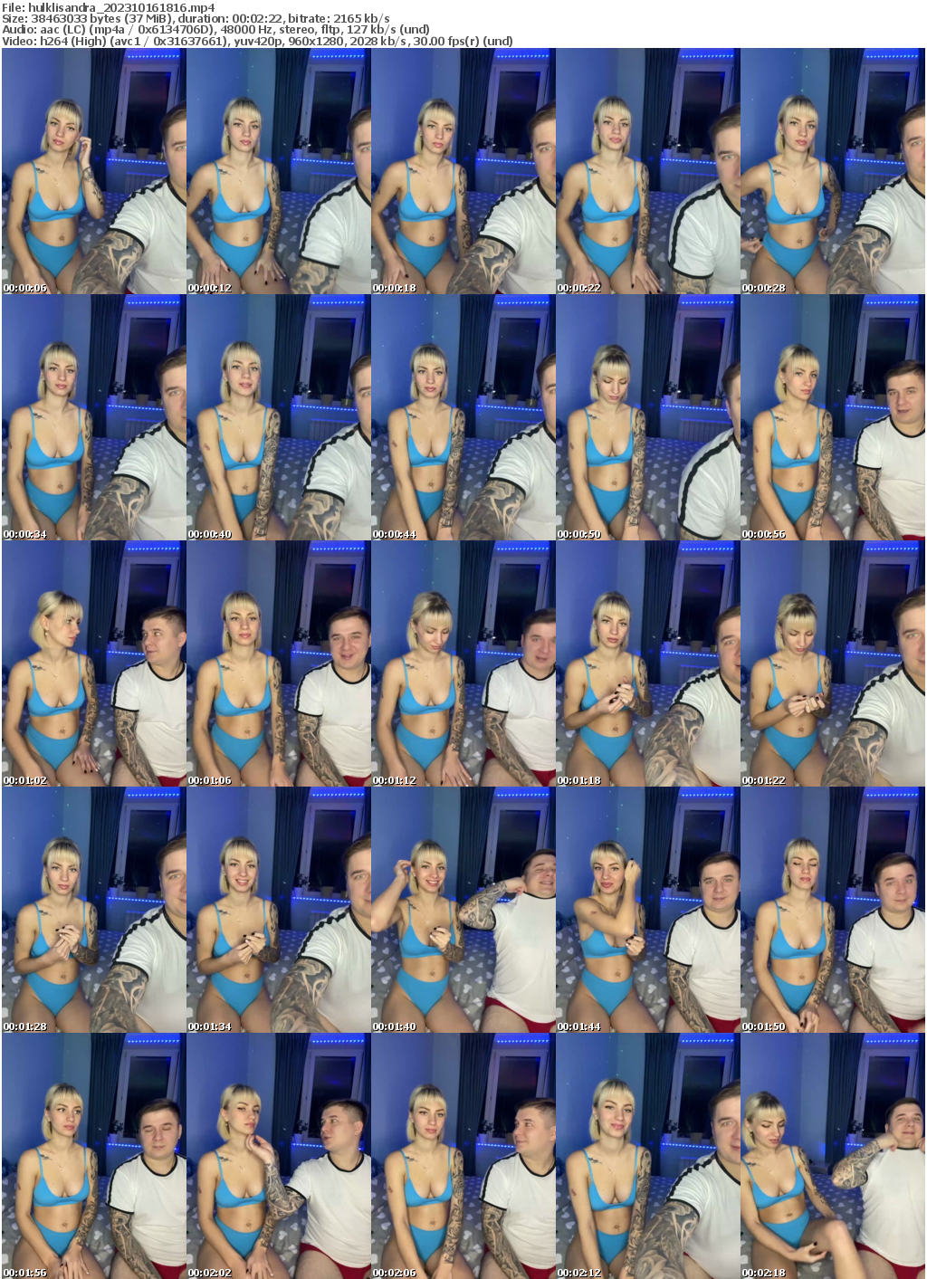 Preview thumb from hulklisandra on 2023-10-16 @ bongacams