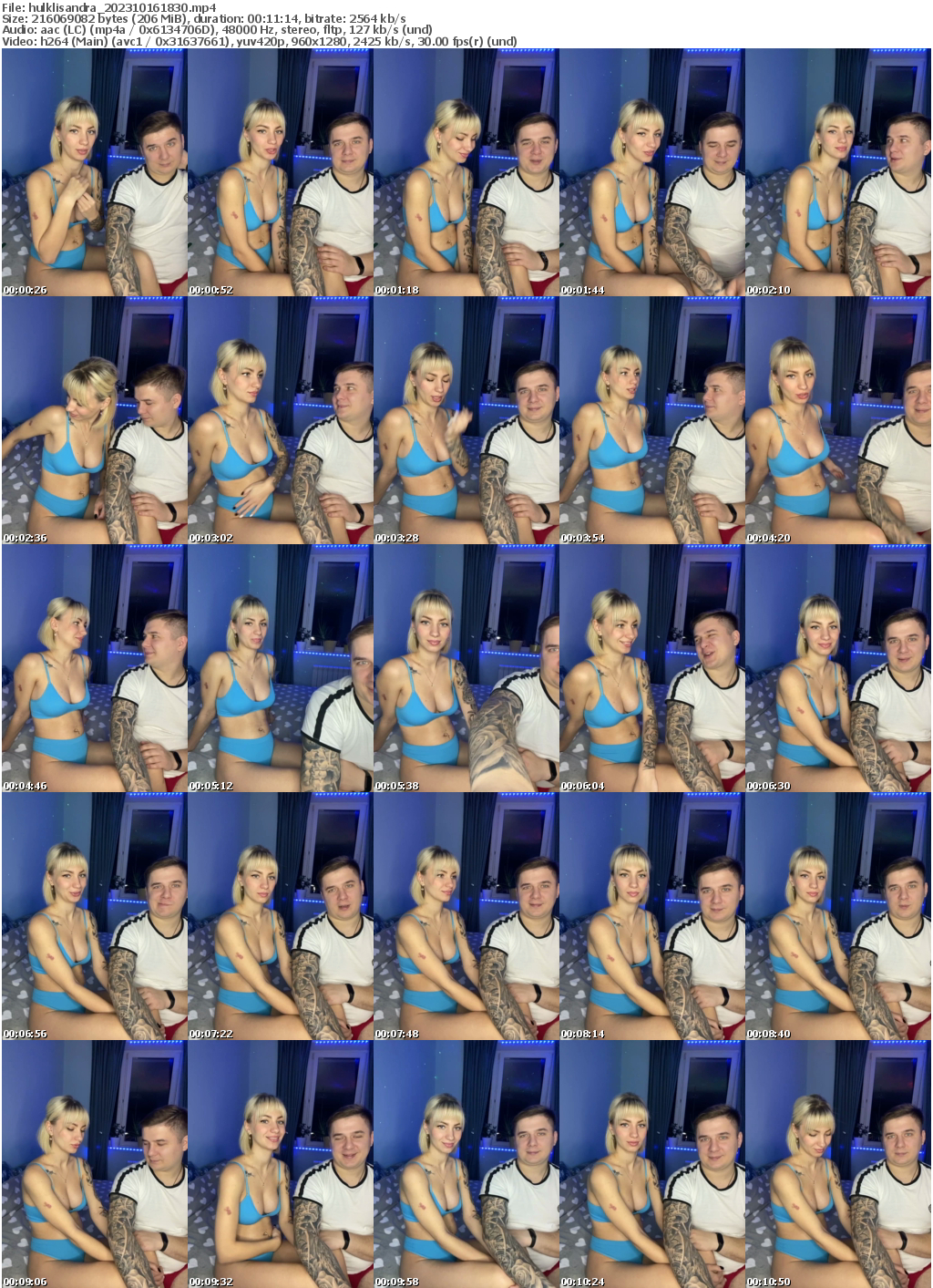 Preview thumb from hulklisandra on 2023-10-16 @ bongacams