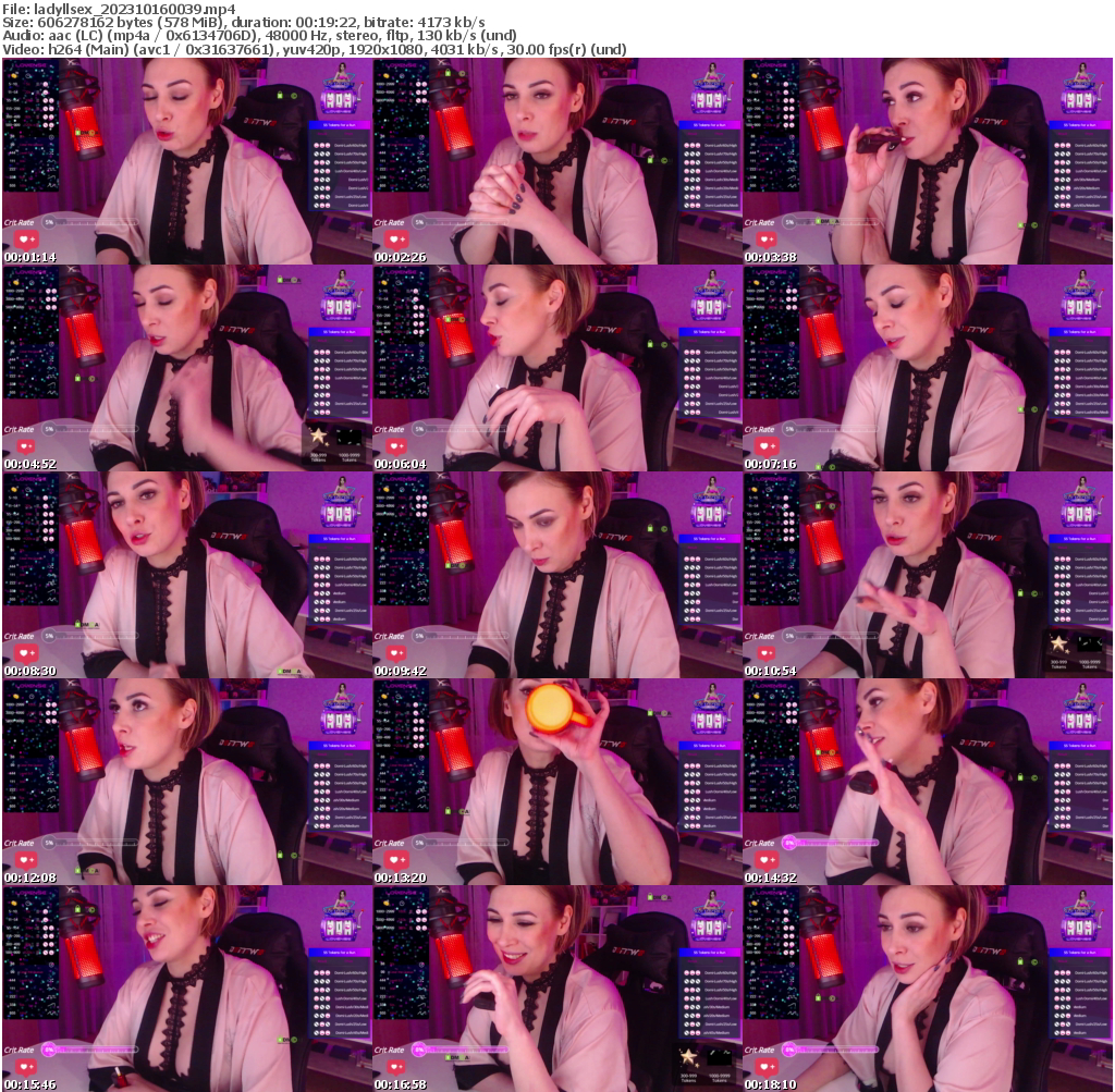 Preview thumb from ladyllsex on 2023-10-16 @ bongacams