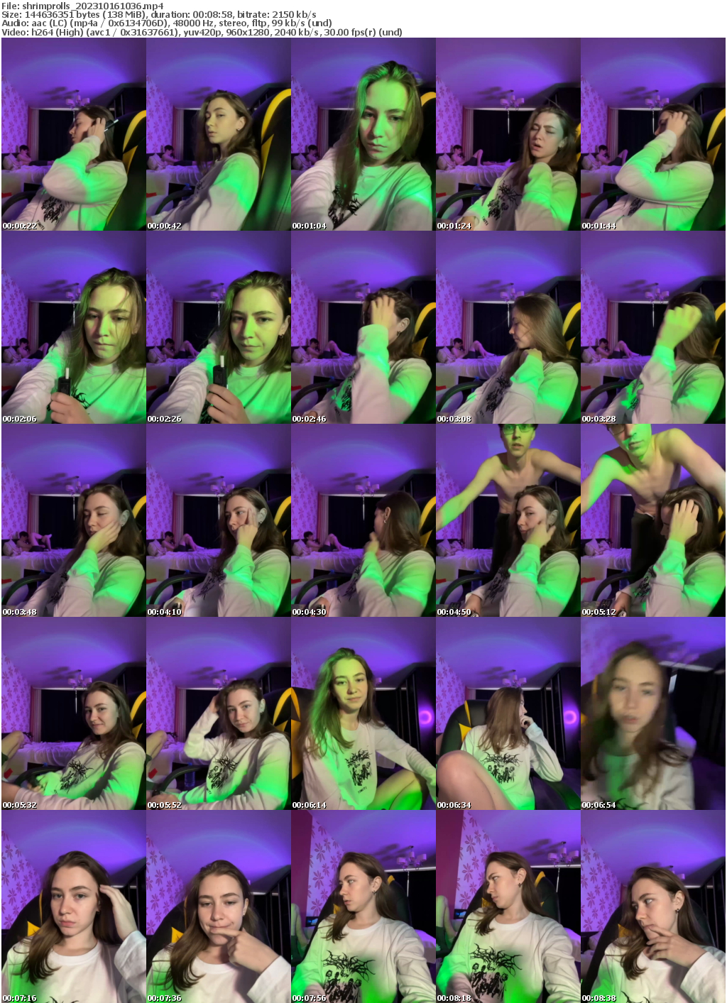 Preview thumb from shrimprolls on 2023-10-16 @ bongacams