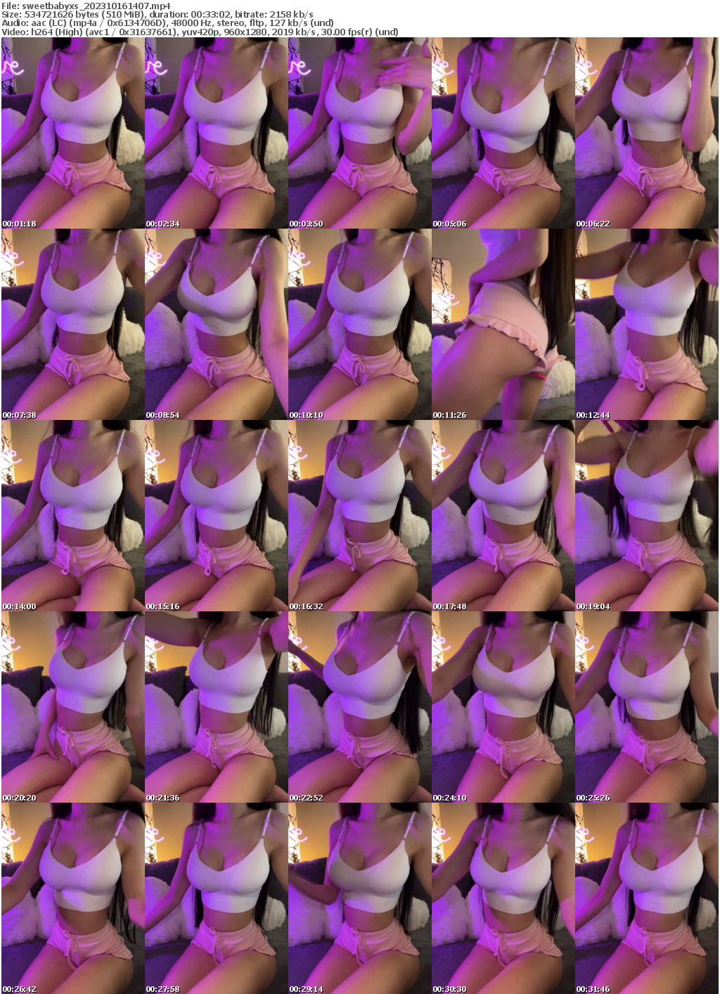 Preview thumb from sweetbabyxs on 2023-10-16 @ bongacams