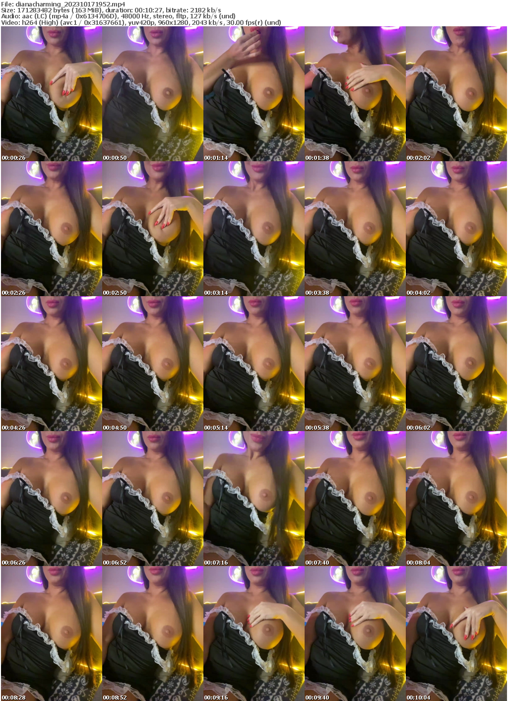 Preview thumb from dianacharming on 2023-10-17 @ bongacams