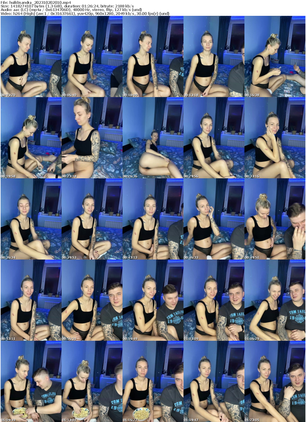 Preview thumb from hulklisandra on 2023-10-20 @ bongacams