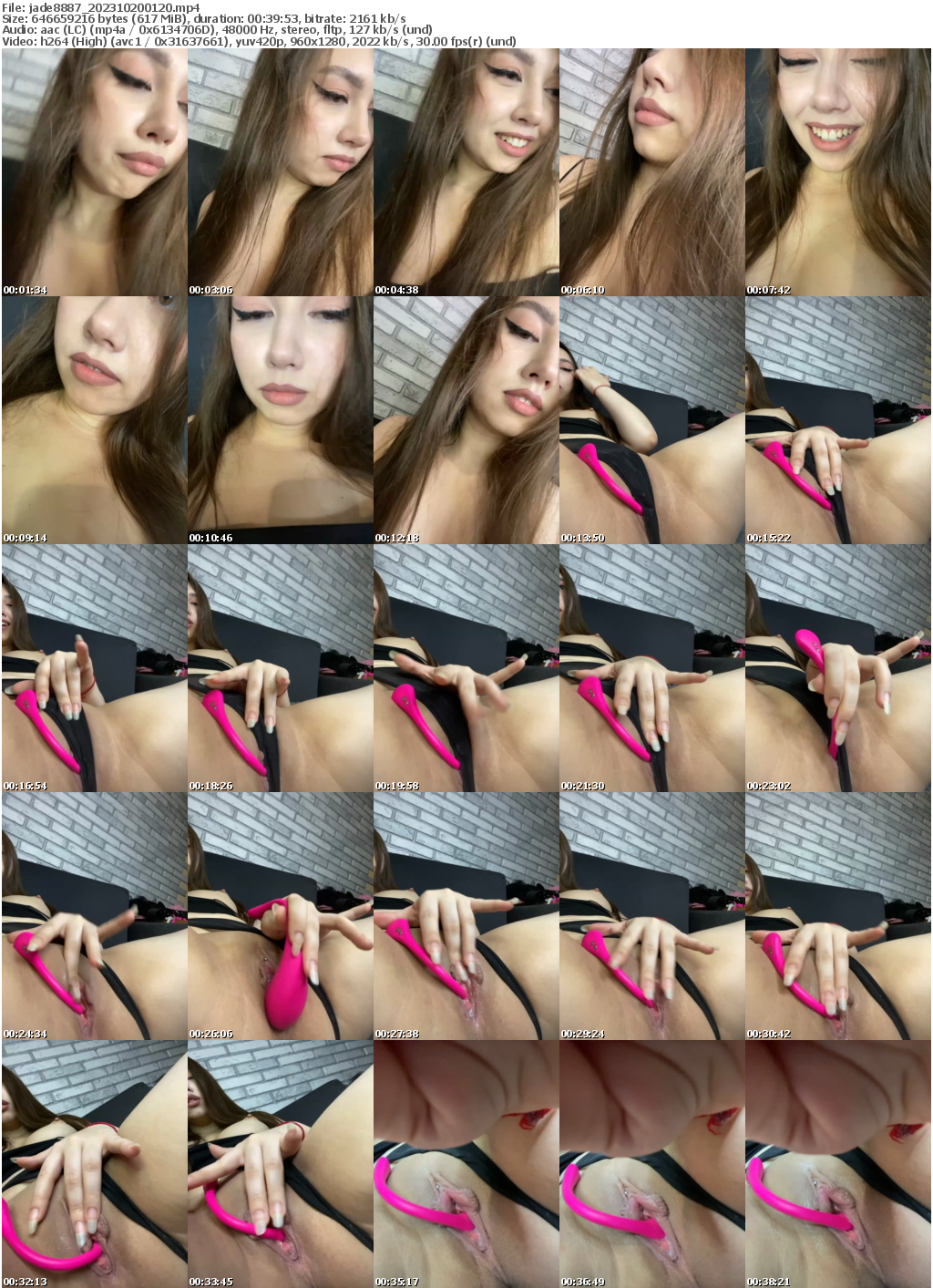 Preview thumb from jade8887 on 2023-10-20 @ bongacams