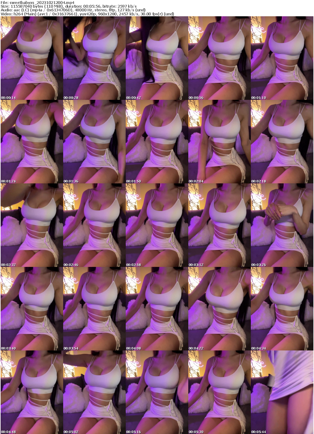 Preview thumb from sweetbabyxs on 2023-10-21 @ bongacams