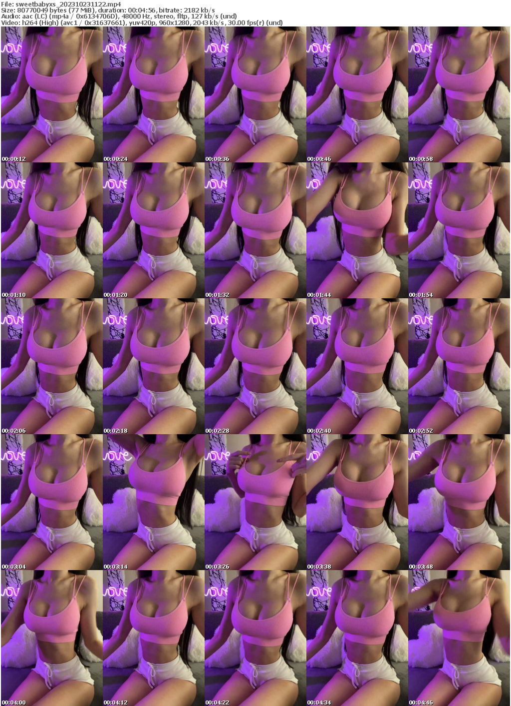 Preview thumb from sweetbabyxs on 2023-10-23 @ bongacams