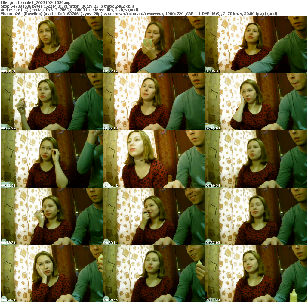 Preview thumb from greatcouple1 on 2023-10-24 @ bongacams