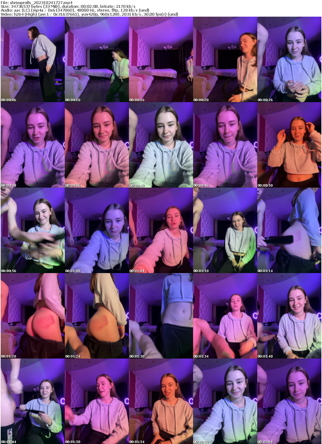 Preview thumb from shrimprolls on 2023-10-24 @ bongacams