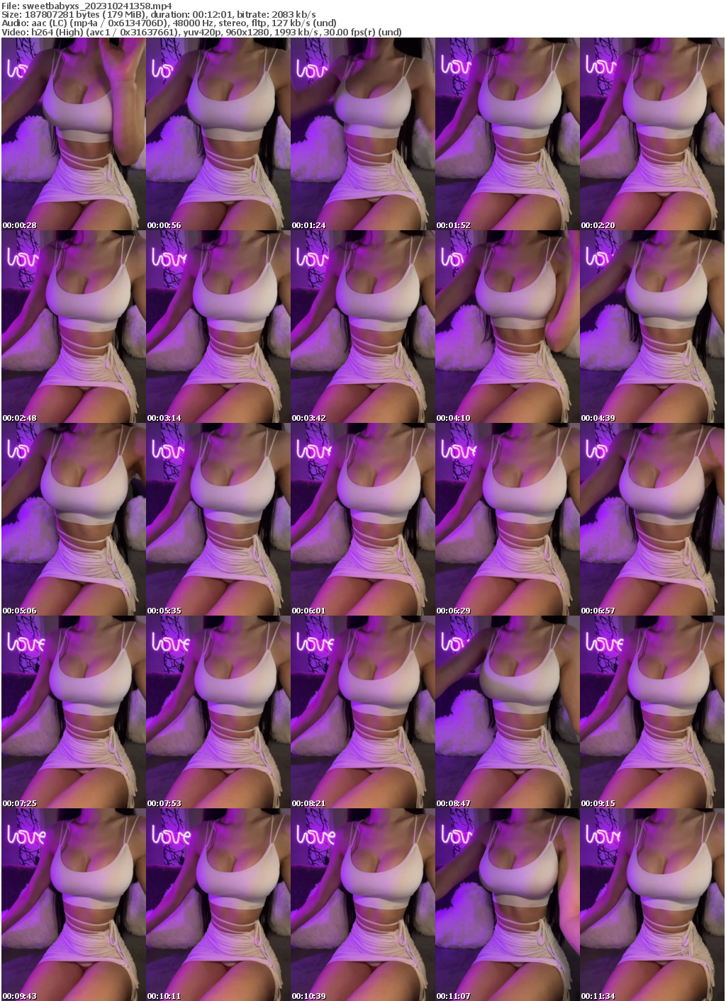 Preview thumb from sweetbabyxs on 2023-10-24 @ bongacams