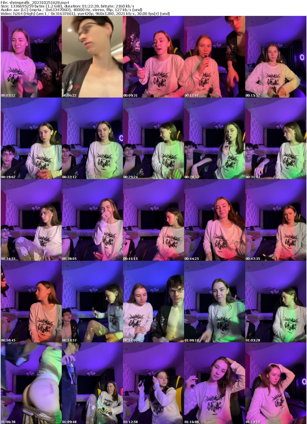 Preview thumb from shrimprolls on 2023-10-25 @ bongacams