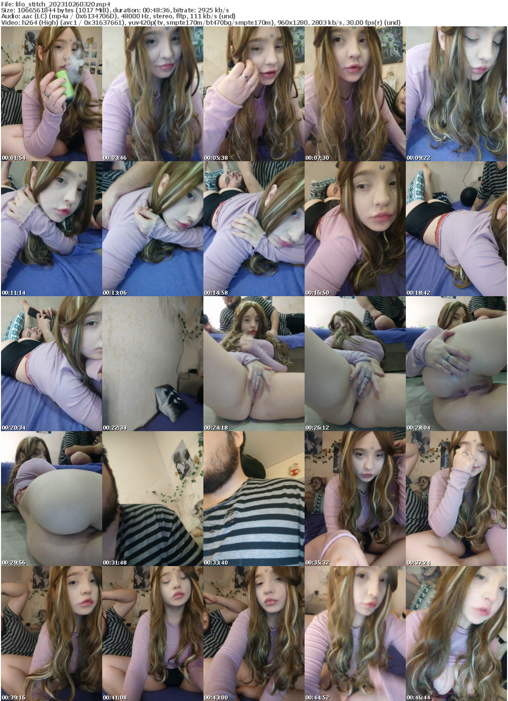 Preview thumb from lilo_stitch on 2023-10-26 @ bongacams