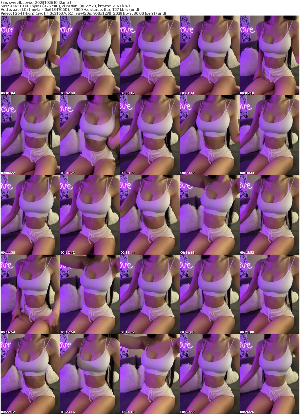 Preview thumb from sweetbabyxs on 2023-10-26 @ bongacams