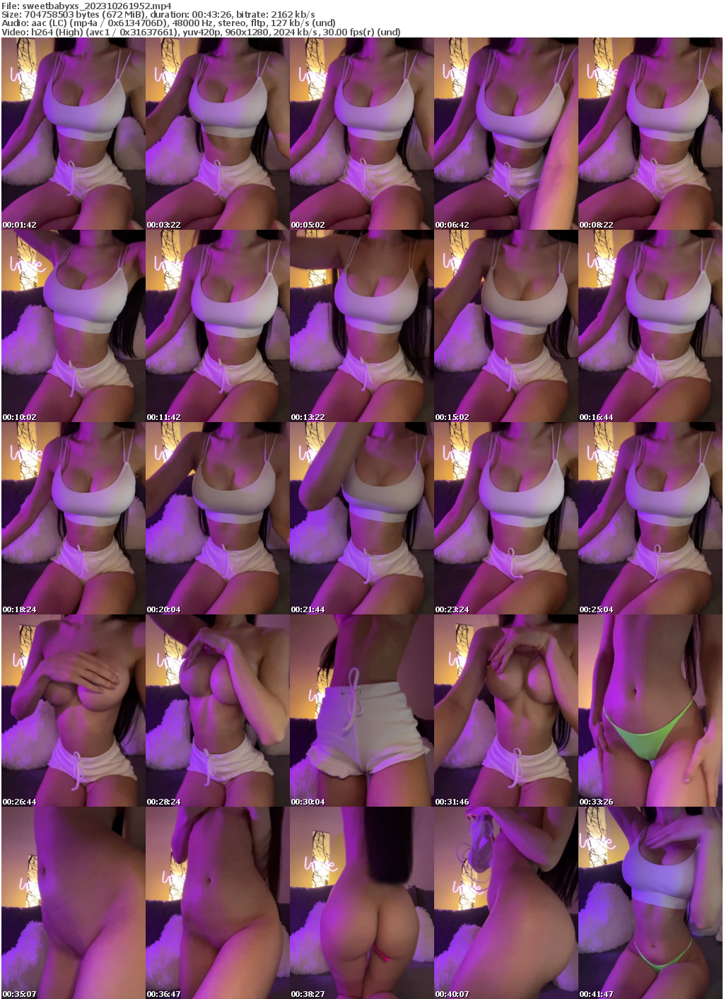 Preview thumb from sweetbabyxs on 2023-10-26 @ bongacams