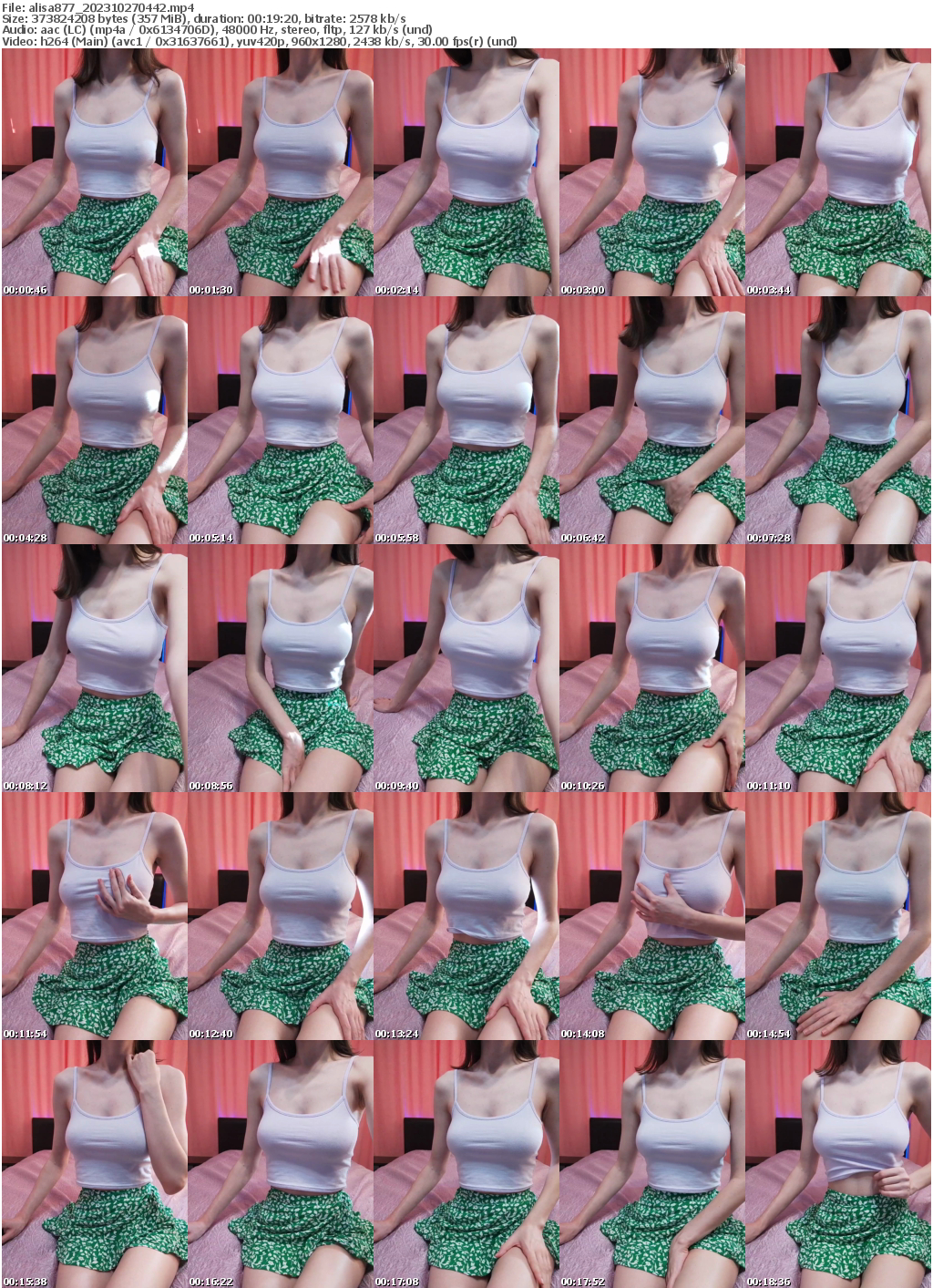 Preview thumb from alisa877 on 2023-10-27 @ bongacams