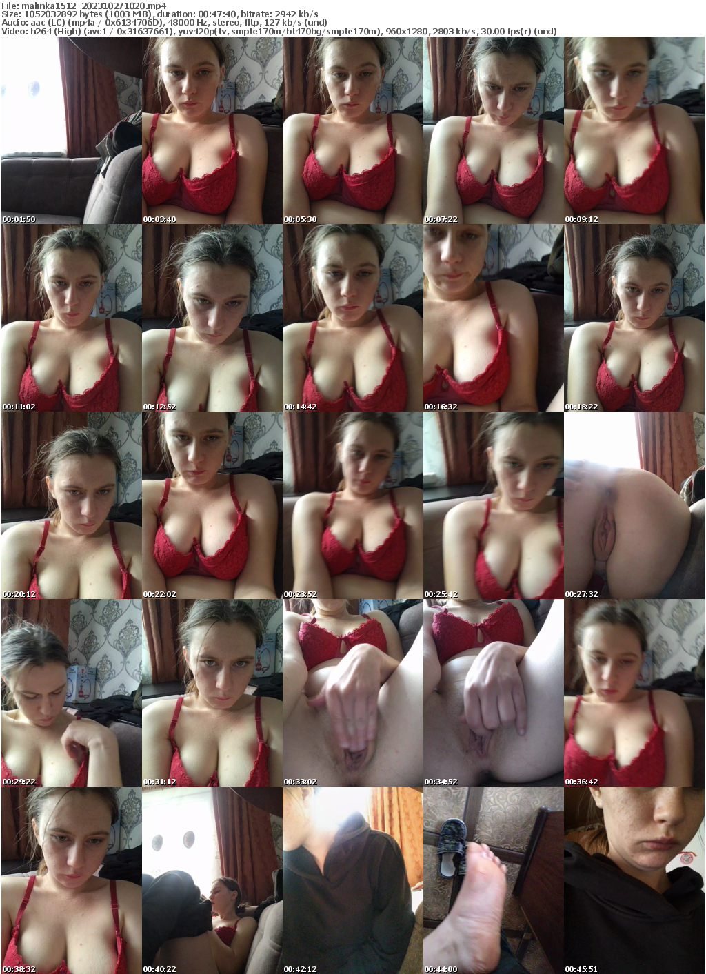 Preview thumb from malinka1512 on 2023-10-27 @ bongacams