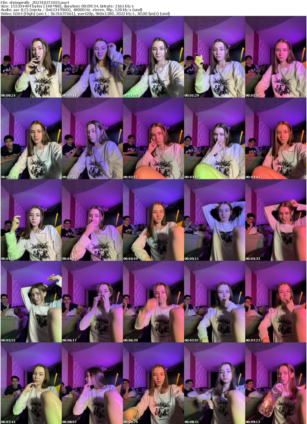 Preview thumb from shrimprolls on 2023-10-27 @ bongacams