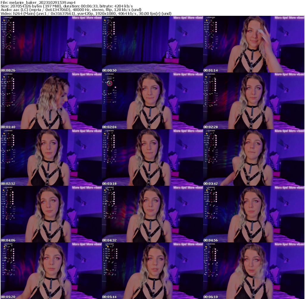 Preview thumb from melanie_baker on 2023-10-29 @ bongacams