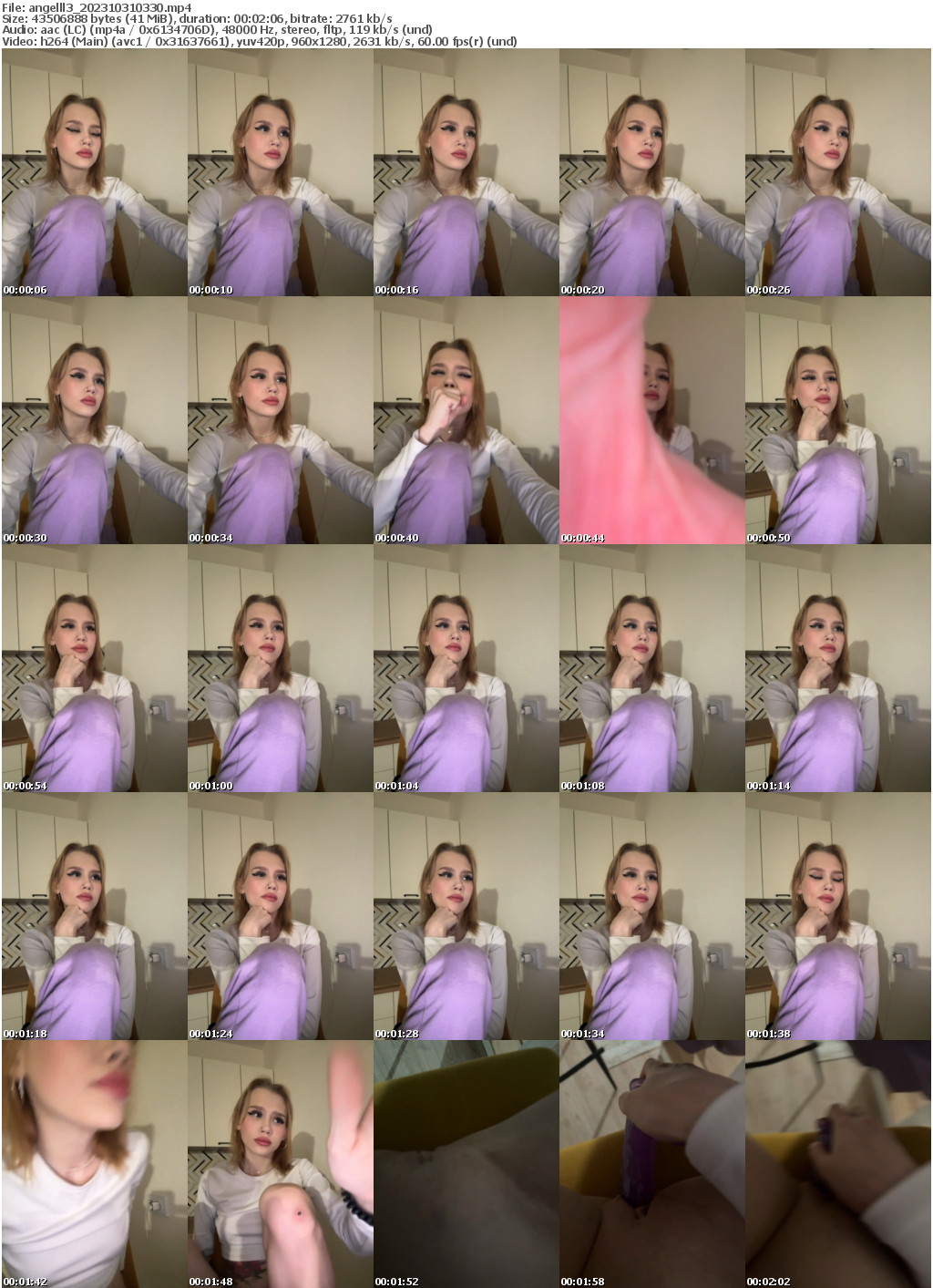 Preview thumb from angelll3 on 2023-10-31 @ bongacams