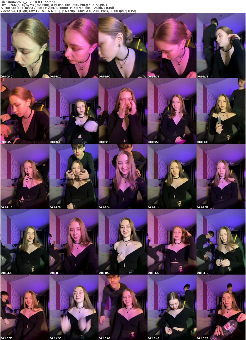 Preview thumb from shrimprolls on 2023-10-31 @ bongacams