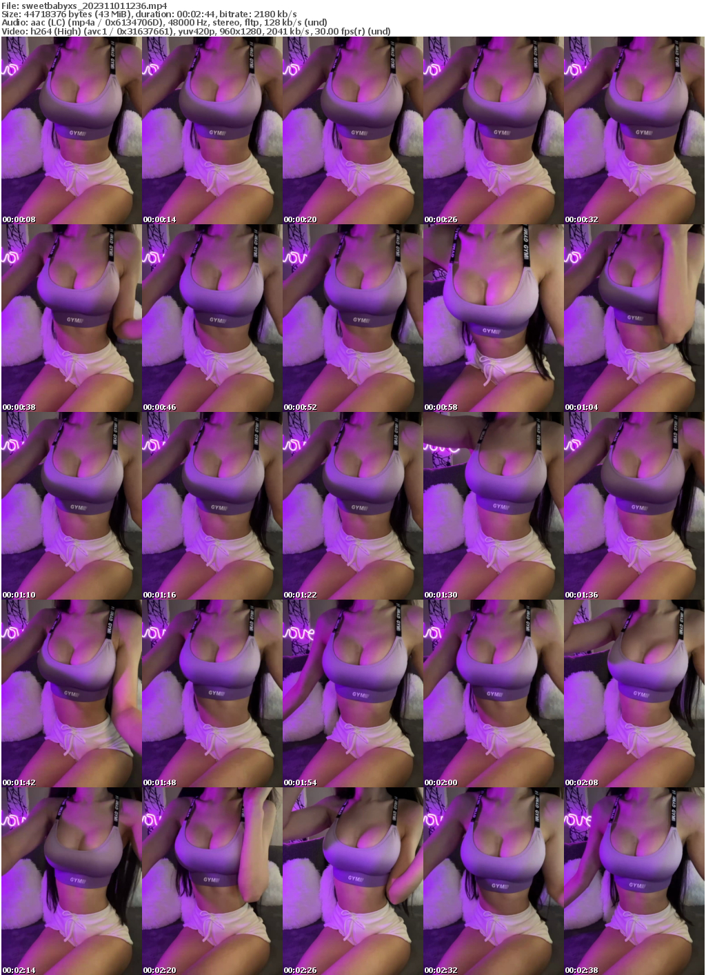 Preview thumb from sweetbabyxs on 2023-11-01 @ bongacams