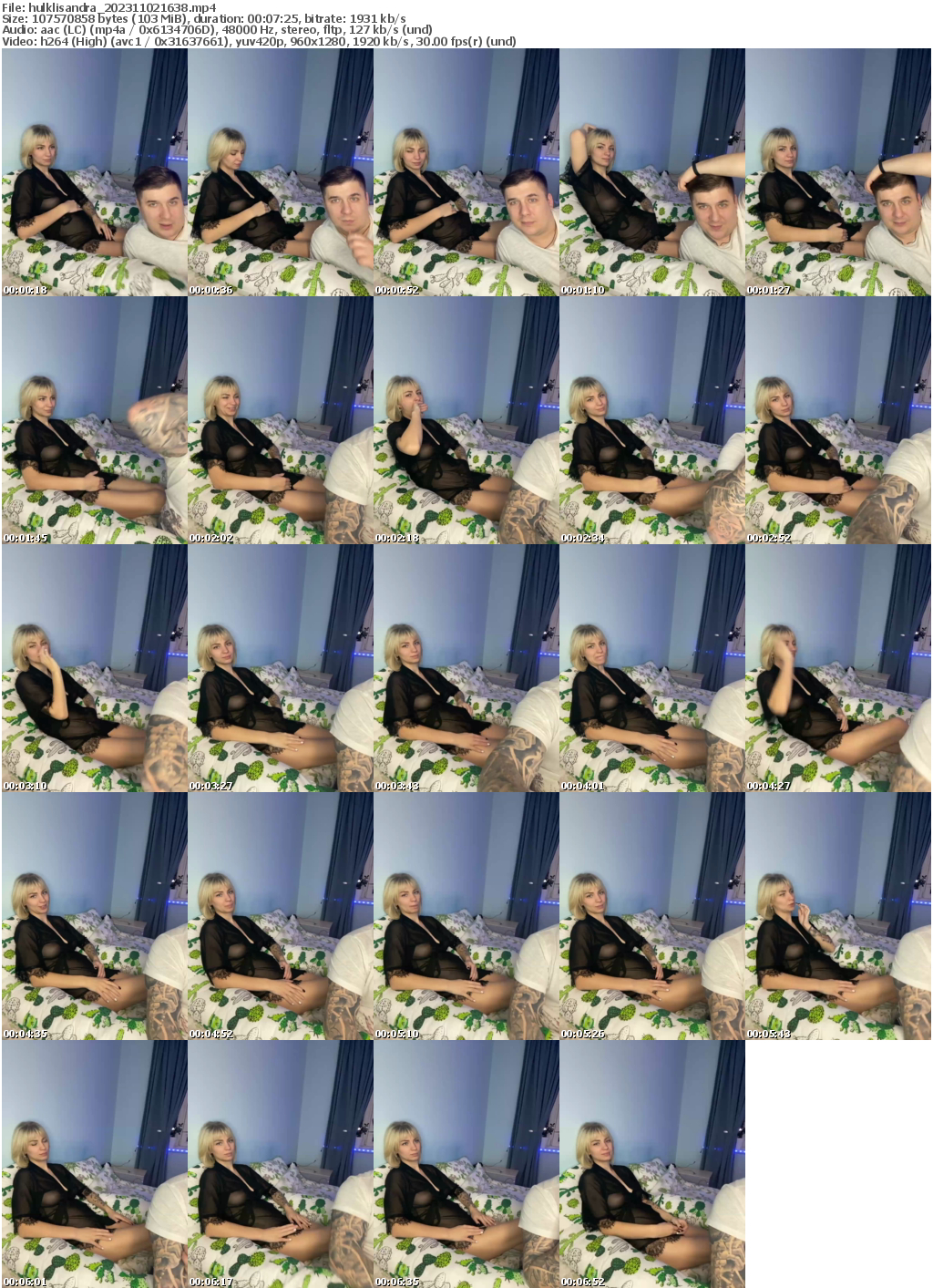 Preview thumb from hulklisandra on 2023-11-02 @ bongacams