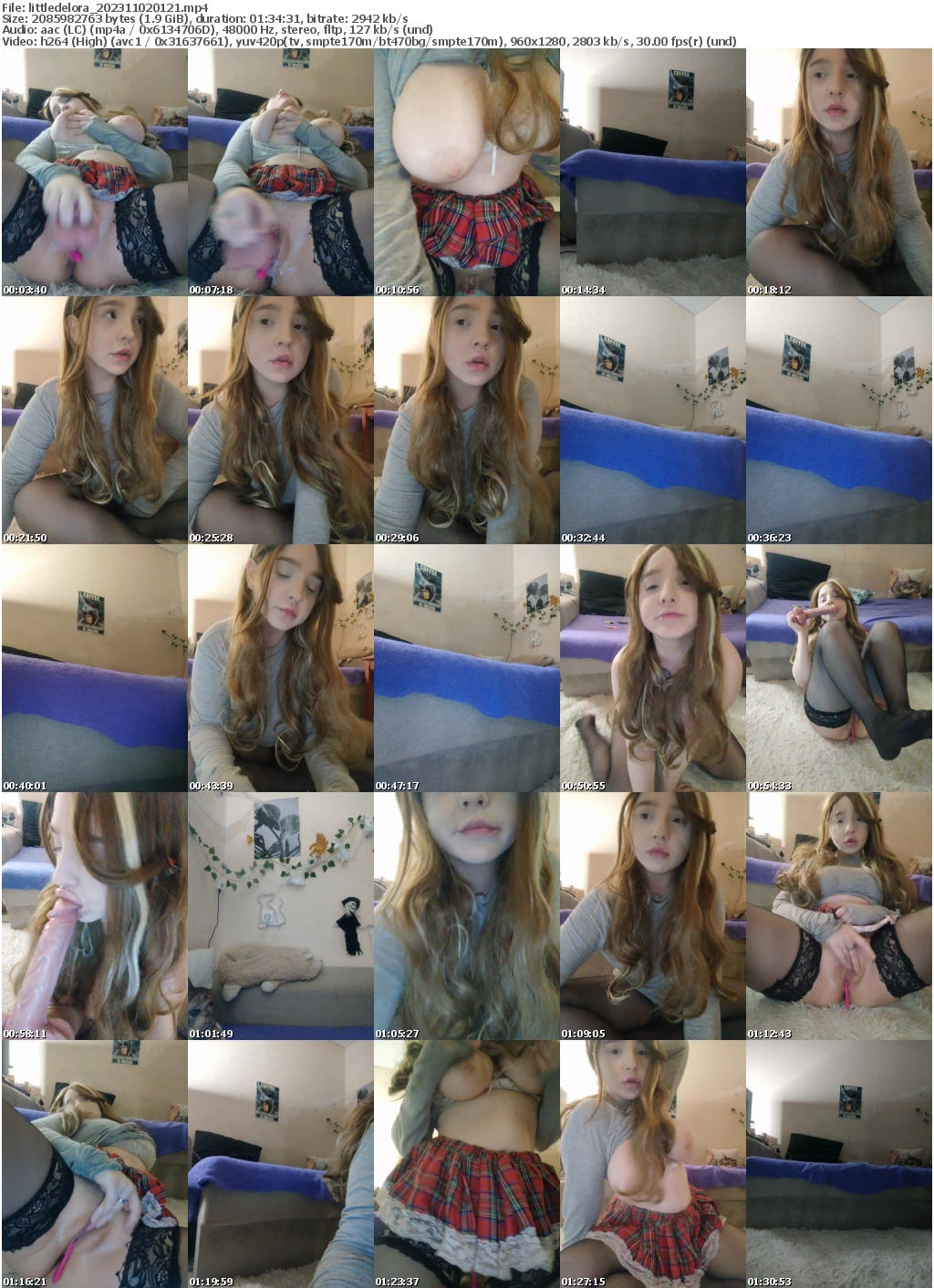 Preview thumb from littledelora on 2023-11-02 @ bongacams