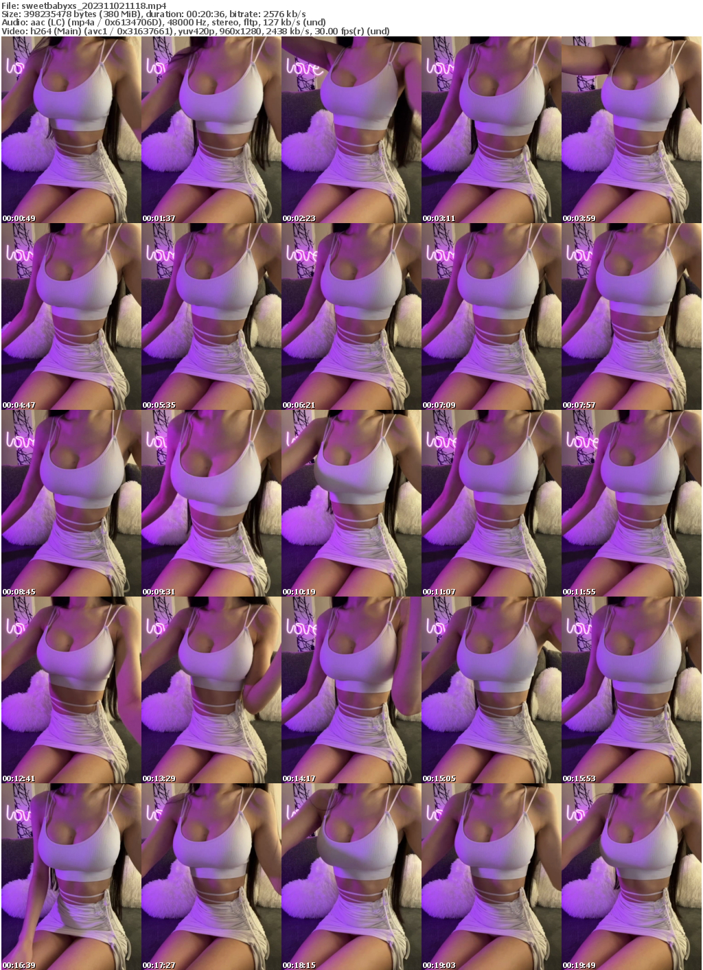 Preview thumb from sweetbabyxs on 2023-11-02 @ bongacams