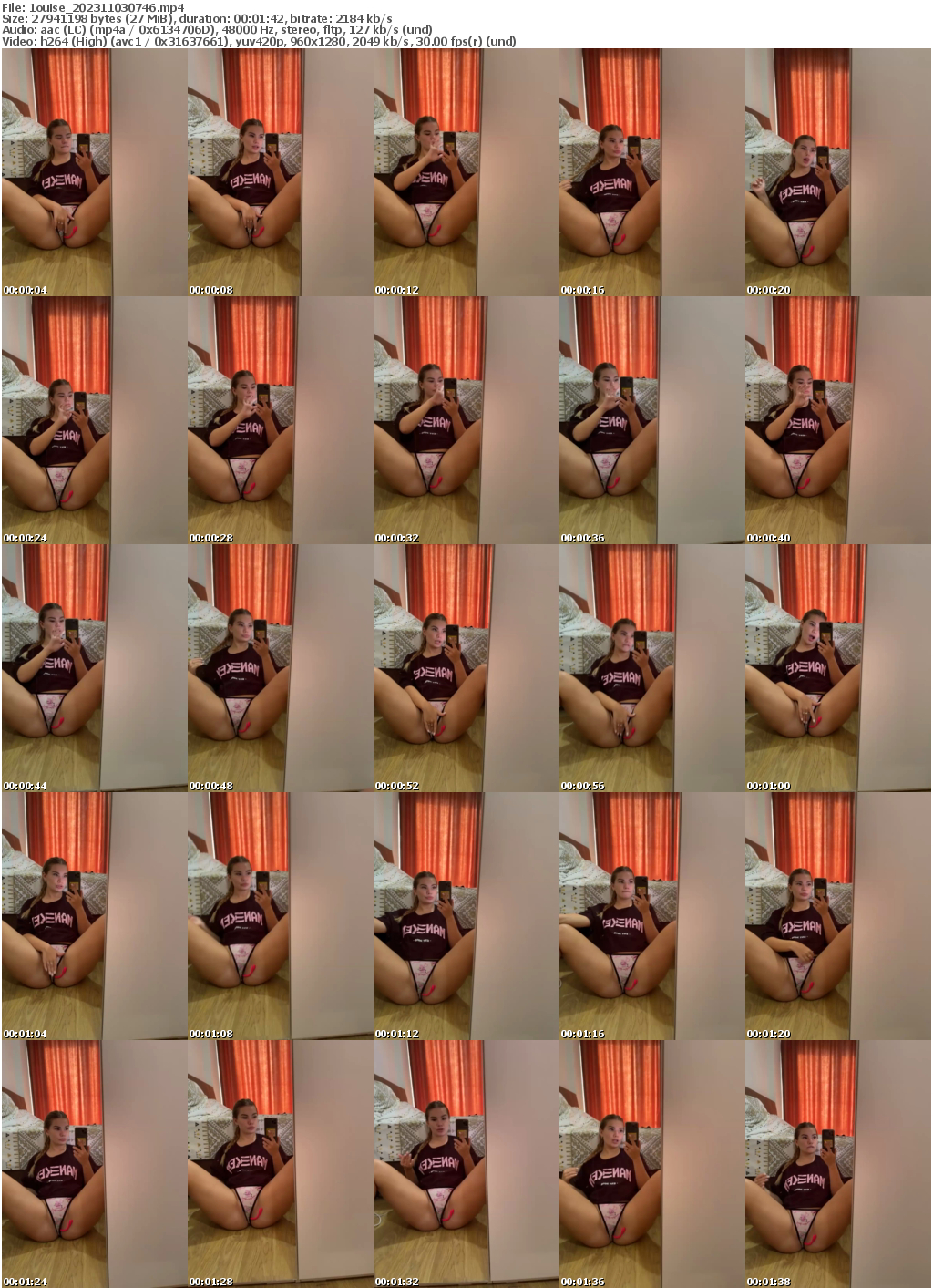 Preview thumb from 1ouise on 2023-11-03 @ bongacams