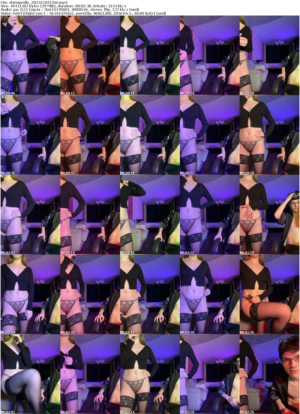 Preview thumb from shrimprolls on 2023-11-03 @ bongacams