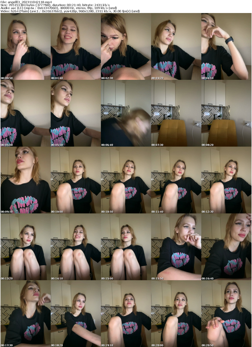 Preview thumb from angelll3 on 2023-11-04 @ bongacams