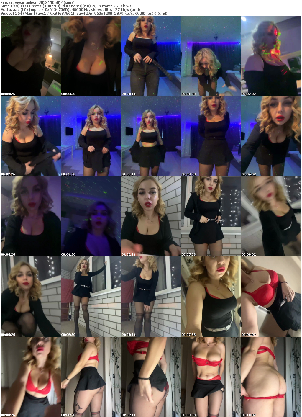 Preview thumb from giayevangeliya on 2023-11-05 @ bongacams