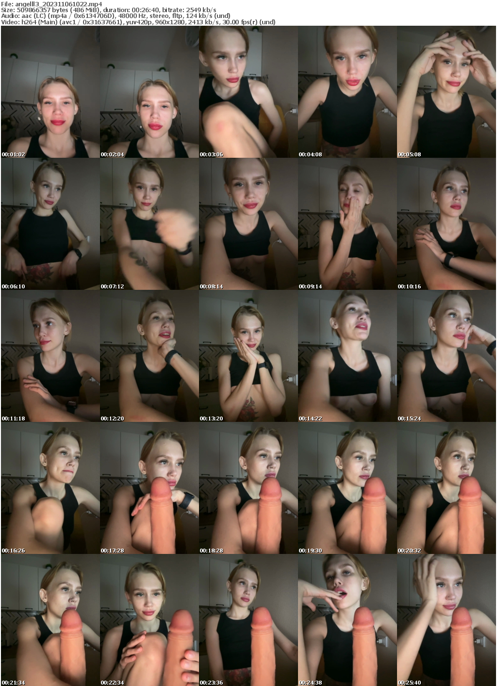 Preview thumb from angelll3 on 2023-11-06 @ bongacams