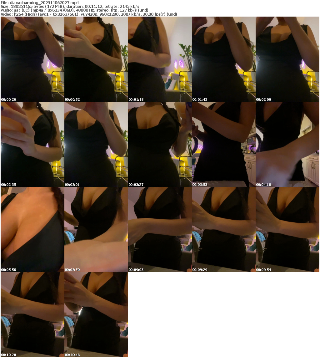 Preview thumb from dianacharming on 2023-11-06 @ bongacams