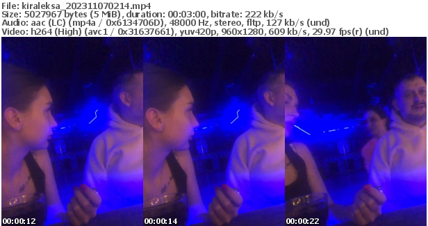 Preview thumb from kiraleksa on 2023-11-07 @ bongacams