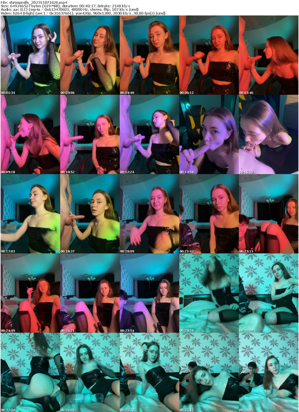 Preview thumb from shrimprolls on 2023-11-07 @ bongacams