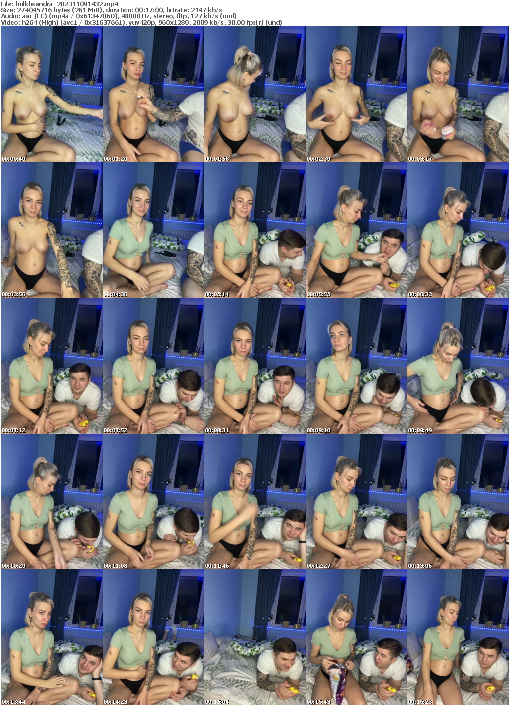 Preview thumb from hulklisandra on 2023-11-09 @ bongacams