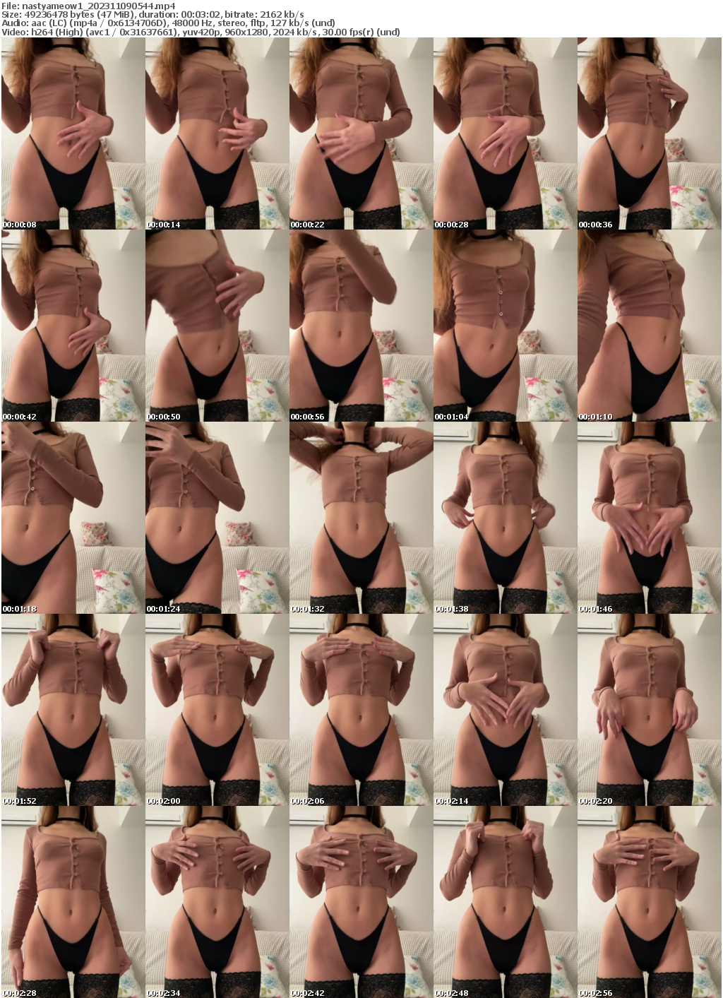 Preview thumb from nastyameow1 on 2023-11-09 @ bongacams