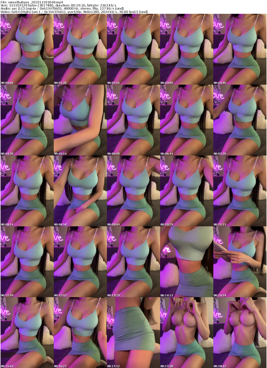 Preview thumb from sweetbabyxs on 2023-11-10 @ bongacams