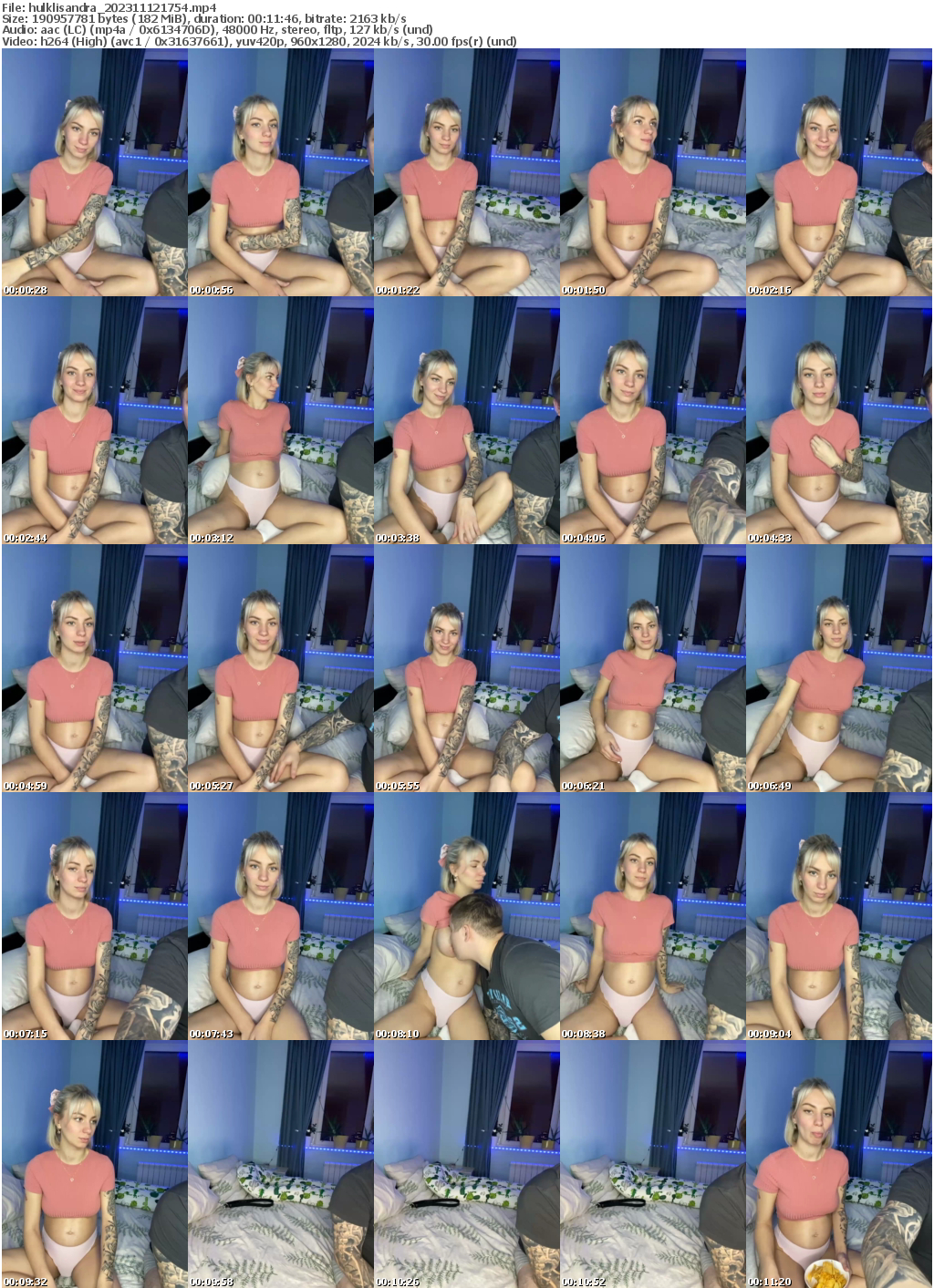 Preview thumb from hulklisandra on 2023-11-12 @ bongacams