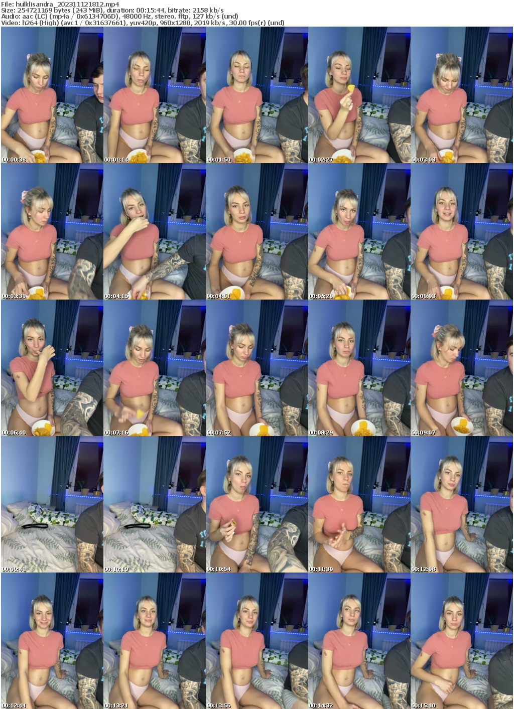Preview thumb from hulklisandra on 2023-11-12 @ bongacams