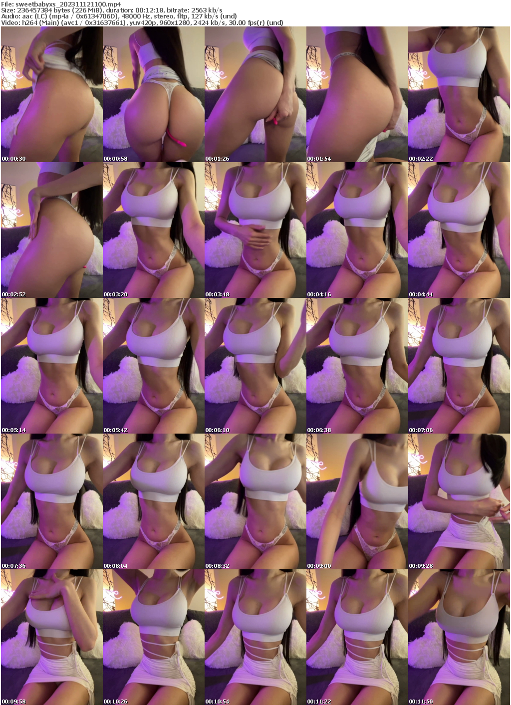 Preview thumb from sweetbabyxs on 2023-11-12 @ bongacams