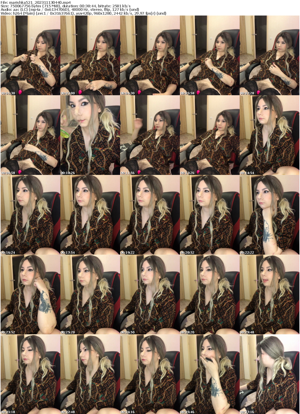 Preview thumb from marishka521 on 2023-11-13 @ bongacams