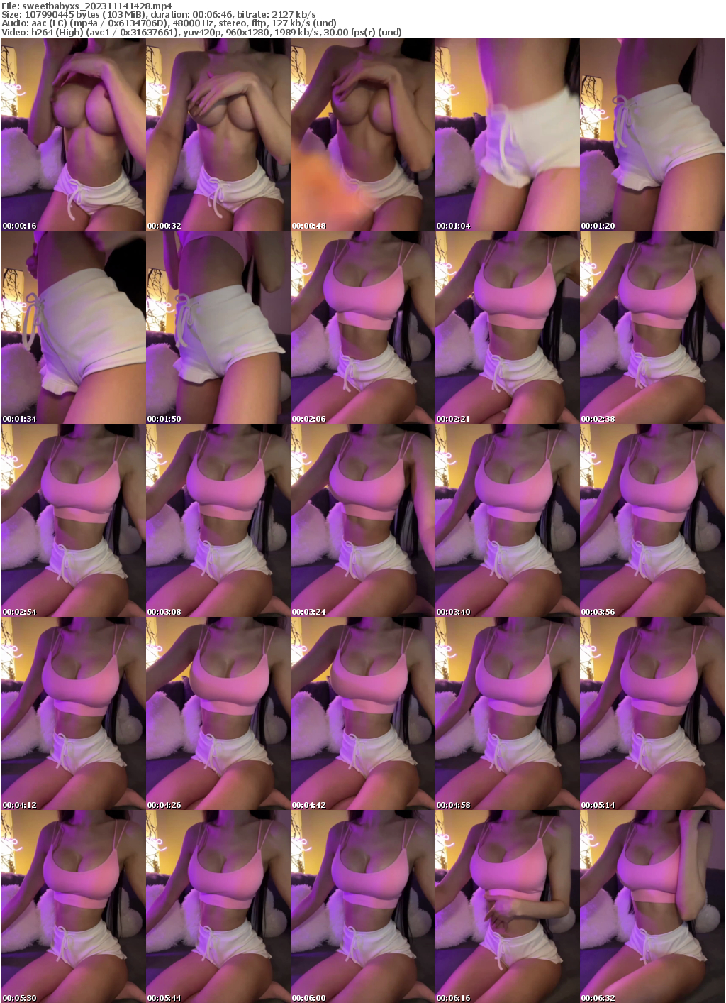 Preview thumb from sweetbabyxs on 2023-11-14 @ bongacams