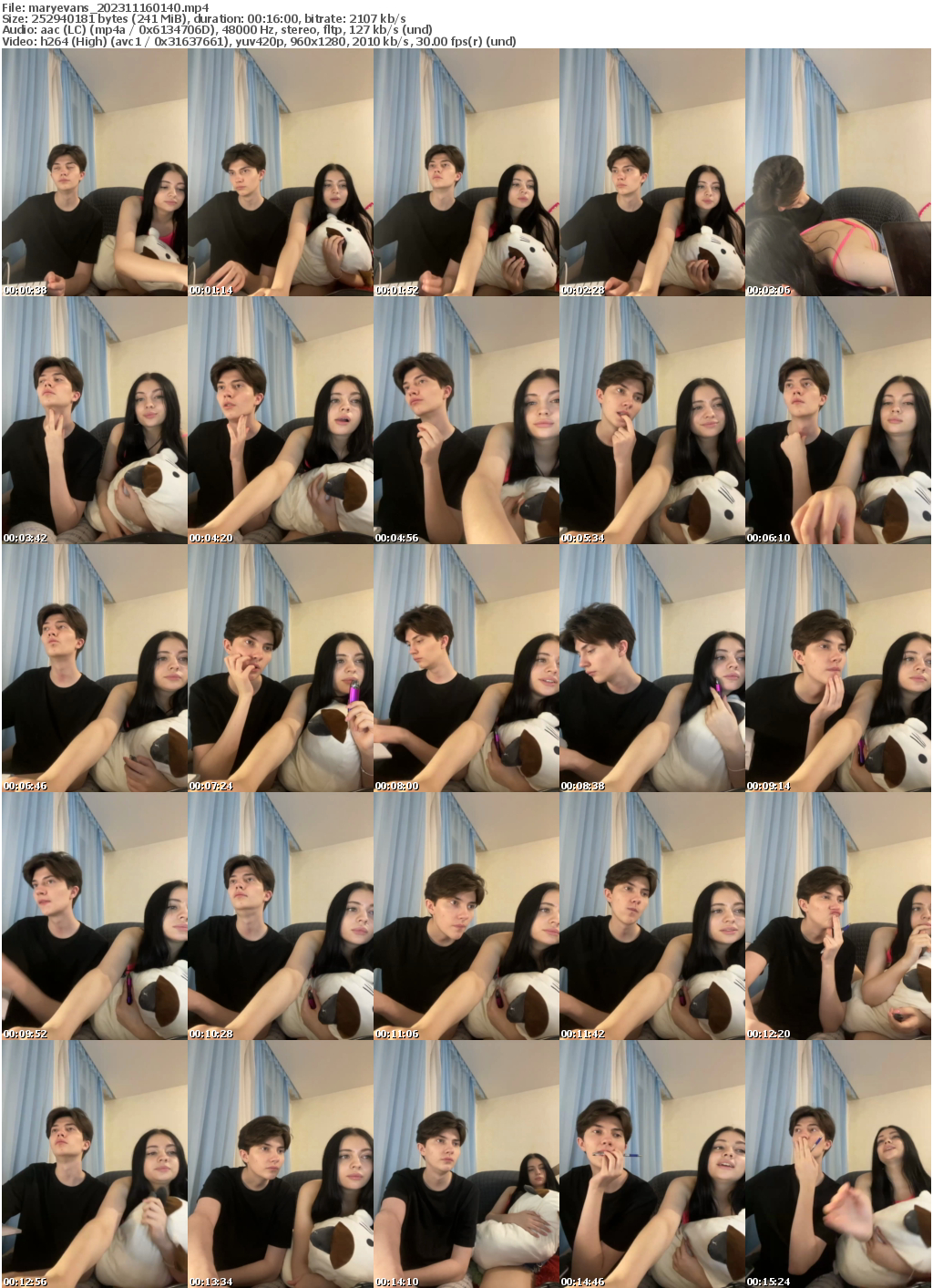 Preview thumb from maryevans on 2023-11-16 @ bongacams