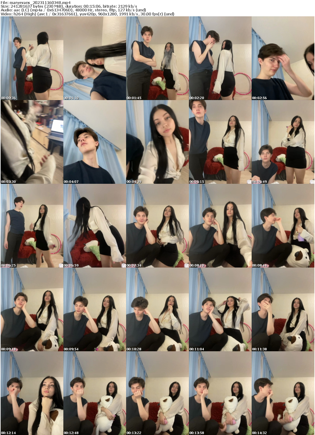 Preview thumb from maryevans on 2023-11-16 @ bongacams