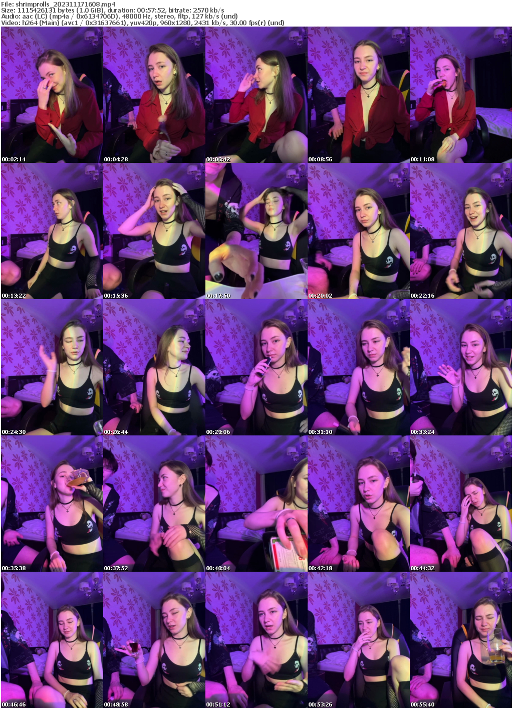 Preview thumb from shrimprolls on 2023-11-17 @ bongacams