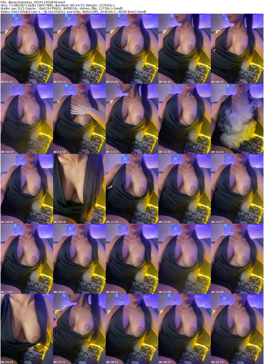 Preview thumb from dianacharming on 2023-11-20 @ bongacams