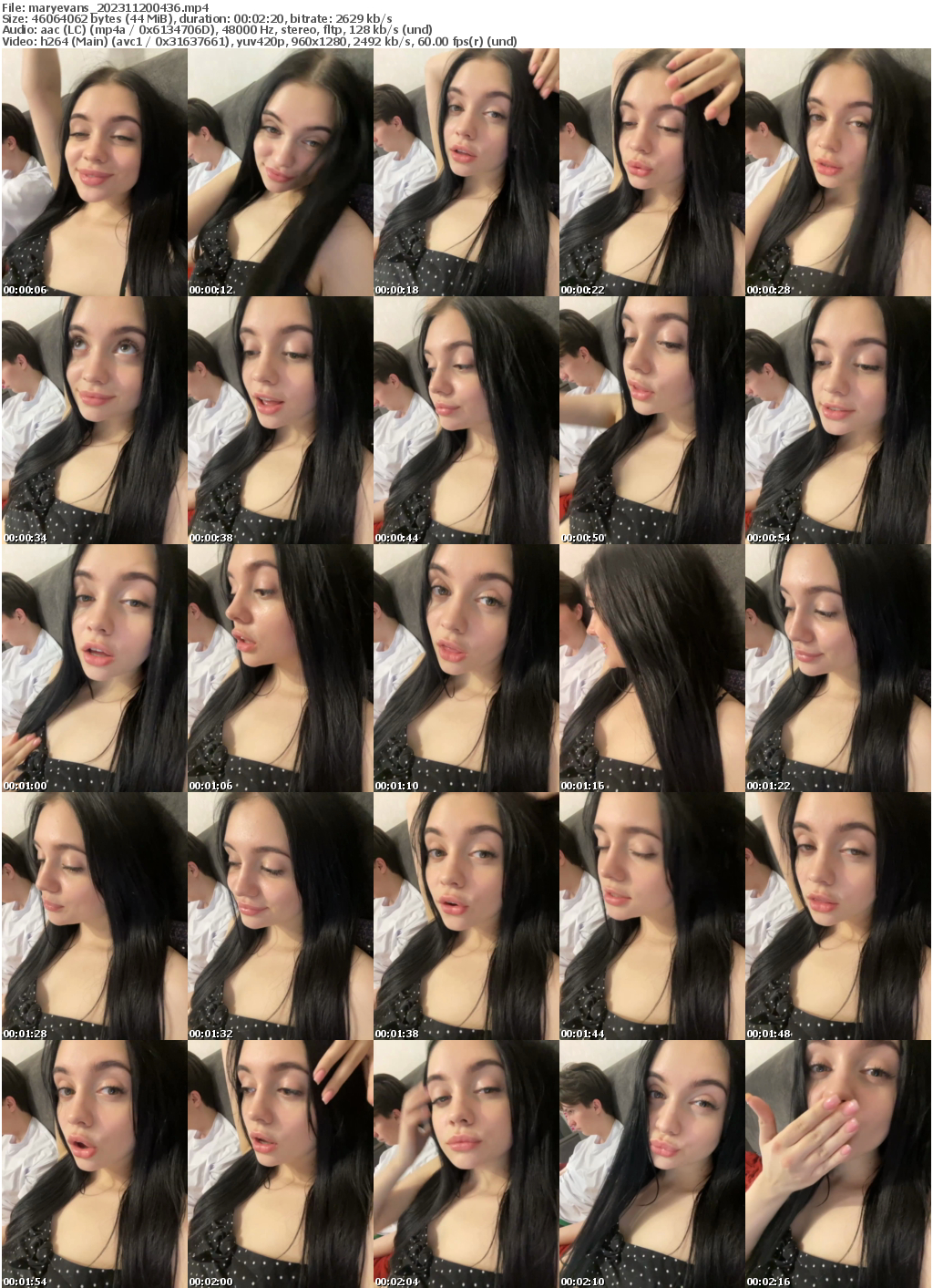 Preview thumb from maryevans on 2023-11-20 @ bongacams